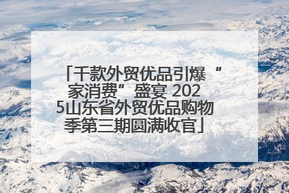 千款外贸优品引爆“家消费”盛宴 2025山东省外贸优品购物季第三期圆满收官