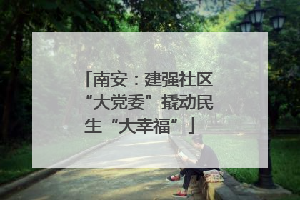 南安：建强社区“大党委”撬动民生“大幸福”