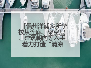 儋州洋浦多所学校从连廊、架空层、建筑朝向等入手 着力打造“清凉校园”