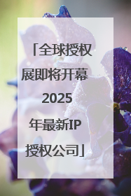 全球授权展即将开幕 2025年最新IP授权公司