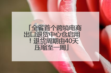 全省首个跨境电商出口退货中心仓启用！退货周期由40天压缩至一周