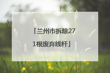 兰州市拆除271根废弃线杆