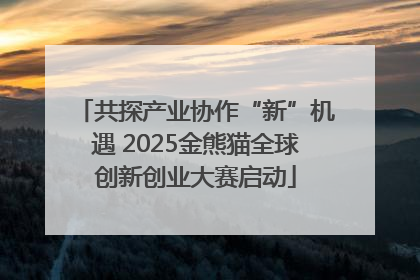 共探产业协作“新”机遇 2025金熊猫全球创新创业大赛启动