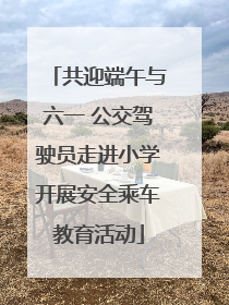 共迎端午与六一 公交驾驶员走进小学开展安全乘车教育活动