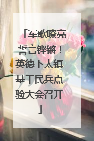 军歌嘹亮誓言铿锵！英德下太镇基干民兵点验大会召开