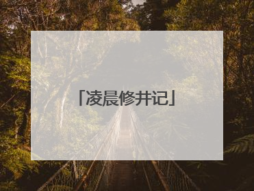 凌晨修井记
