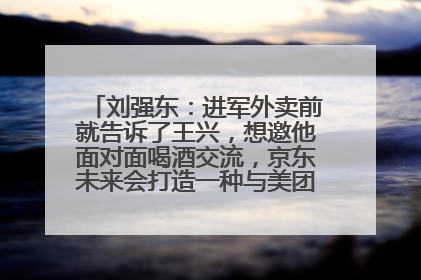 刘强东：进军外卖前就告诉了王兴，想邀他面对面喝酒交流，京东未来会打造一种与美团不同的商业模式