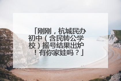 刚刚，杭城民办初中（含民转公学校）摇号结果出炉！有你家娃吗？