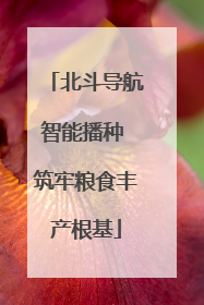北斗导航智能播种 筑牢粮食丰产根基