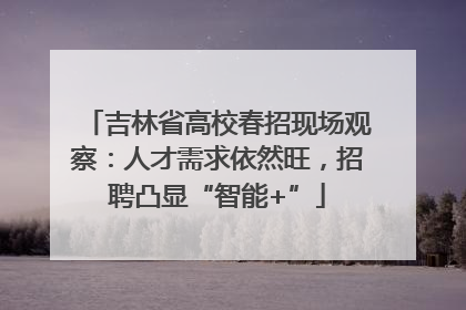 吉林省高校春招现场观察：人才需求依然旺，招聘凸显“智能+”