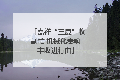 嘉祥“三夏”收割忙 机械化奏响丰收进行曲