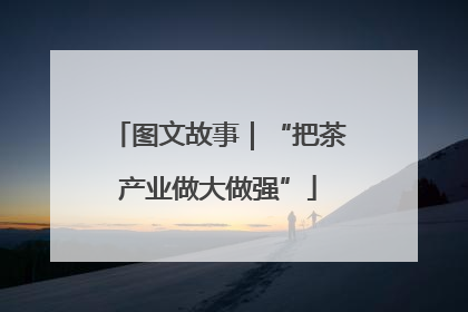 图文故事｜“把茶产业做大做强”