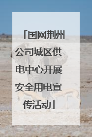国网荆州公司城区供电中心开展安全用电宣传活动