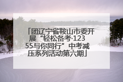 团辽宁省鞍山市委开展“轻松备考·12355与你同行”中考减压系列活动第六期
