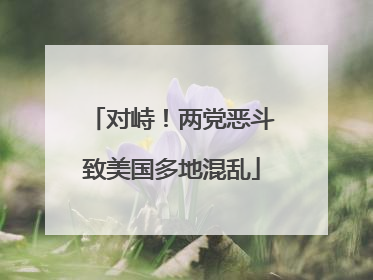 对峙！两党恶斗致美国多地混乱