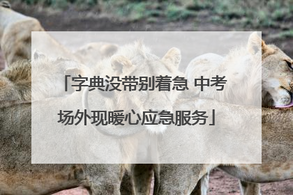 字典没带别着急 中考场外现暖心应急服务