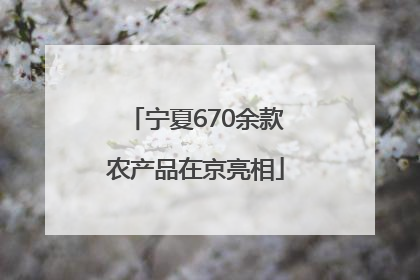 宁夏670余款农产品在京亮相