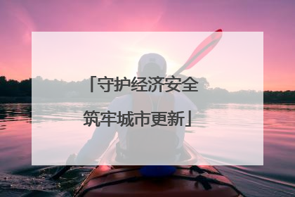 守护经济安全 筑牢城市更新