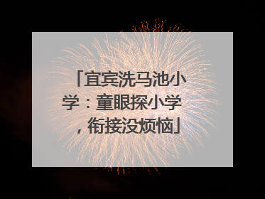 宜宾洗马池小学：童眼探小学，衔接没烦恼