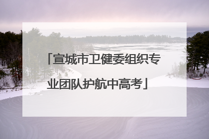 宣城市卫健委组织专业团队护航中高考