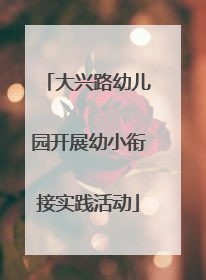 大兴路幼儿园开展幼小衔接实践活动