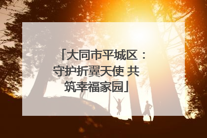 大同市平城区：守护折翼天使 共筑幸福家园