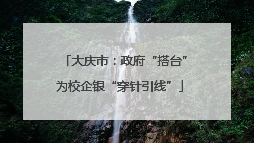 大庆市：政府“搭台”为校企银“穿针引线”