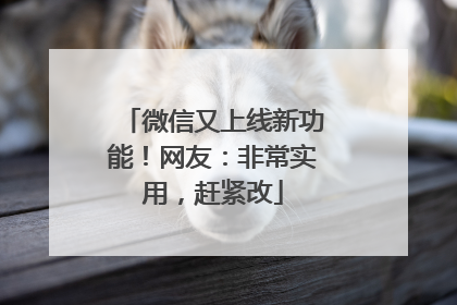 微信又上线新功能！网友：非常实用，赶紧改