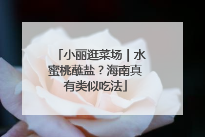 小丽逛菜场｜水蜜桃蘸盐？海南真有类似吃法