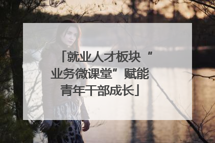 就业人才板块“业务微课堂”赋能青年干部成长