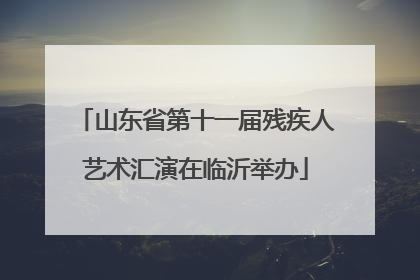 山东省第十一届残疾人艺术汇演在临沂举办