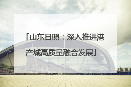 山东日照：深入推进港产城高质量融合发展