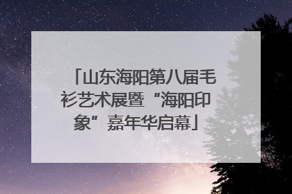 山东海阳第八届毛衫艺术展暨“海阳印象”嘉年华启幕