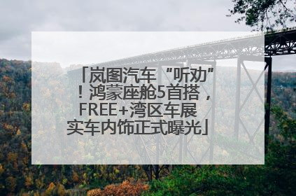 岚图汽车“听劝”！鸿蒙座舱5首搭，FREE+湾区车展实车内饰正式曝光