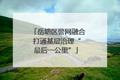 岳塘区警网融合 打通基层治理“最后一公里”