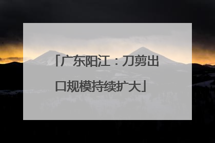广东阳江：刀剪出口规模持续扩大