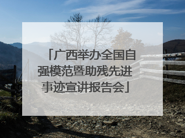 广西举办全国自强模范暨助残先进事迹宣讲报告会