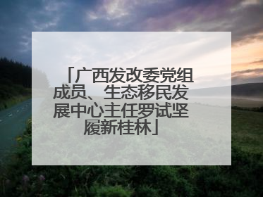 广西发改委党组成员、生态移民发展中心主任罗试坚履新桂林