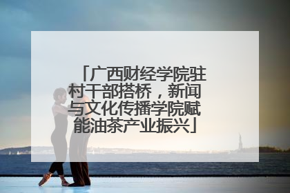 广西财经学院驻村干部搭桥，新闻与文化传播学院赋能油茶产业振兴