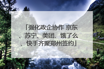 强化政企协作 京东、苏宁、美团、饿了么、快手齐聚郑州签约