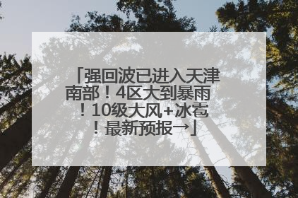 强回波已进入天津南部！4区大到暴雨！10级大风+冰雹！最新预报→