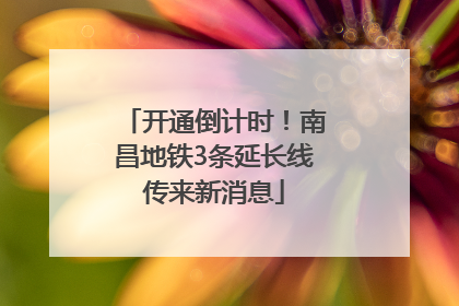 开通倒计时！南昌地铁3条延长线传来新消息