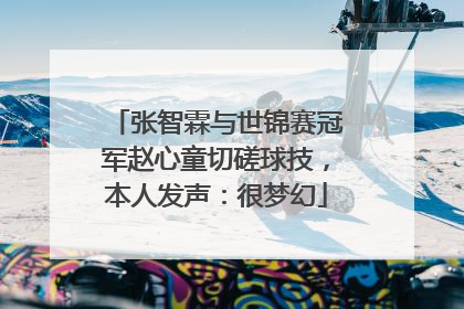 张智霖与世锦赛冠军赵心童切磋球技，本人发声：很梦幻