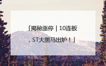 揭秘涨停｜10连板，ST大黑马出炉！