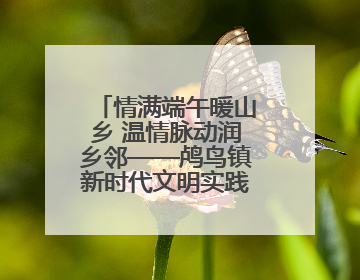 情满端午暖山乡 温情脉动润乡邻——鸬鸟镇新时代文明实践街区绘就文化共富新图景