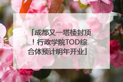 成都又一塔楼封顶！行政学院TOD综合体预计明年开业