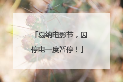 戛纳电影节，因停电一度暂停！