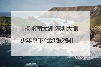 扬帆南太湖 深圳大鹏少年拿下4金1银2铜
