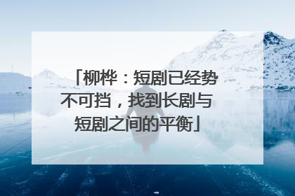 柳桦：短剧已经势不可挡，找到长剧与短剧之间的平衡
