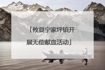 攸县宁家坪镇开展无偿献血活动